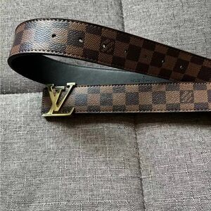 Louis Vuitton Brown Checkered Men's Belt